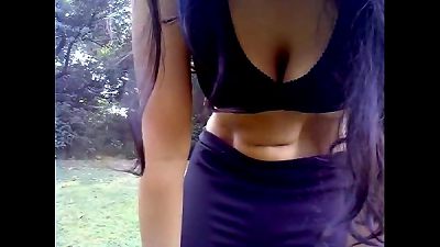 cool Desi Indian girl Excercise - boob show