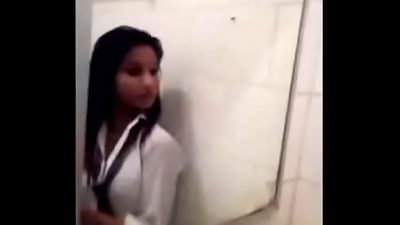 Indian damsel Archana doing finger-tickling in bathroom