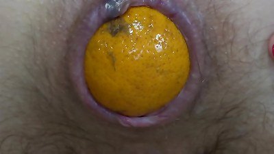 super-sexy butt shoves tangerines out of her hard assfuck brunette in nylons milks anus and wooly vagina and then snuffles and munches her panty Homemade fetish